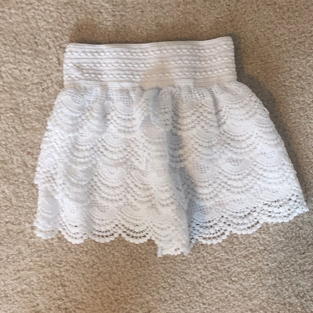 White flowy shorts